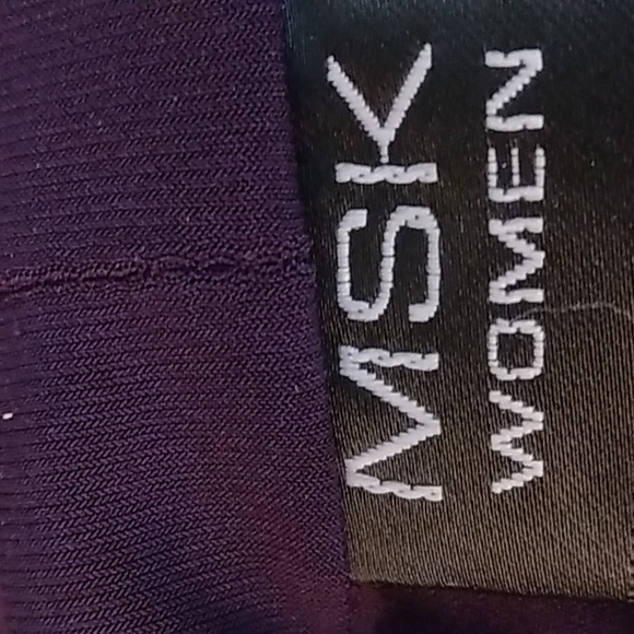 2 pc. Royal Purple sleeveless jeweled top with long sleeved, waterfall jacket - Picture 4 of 6